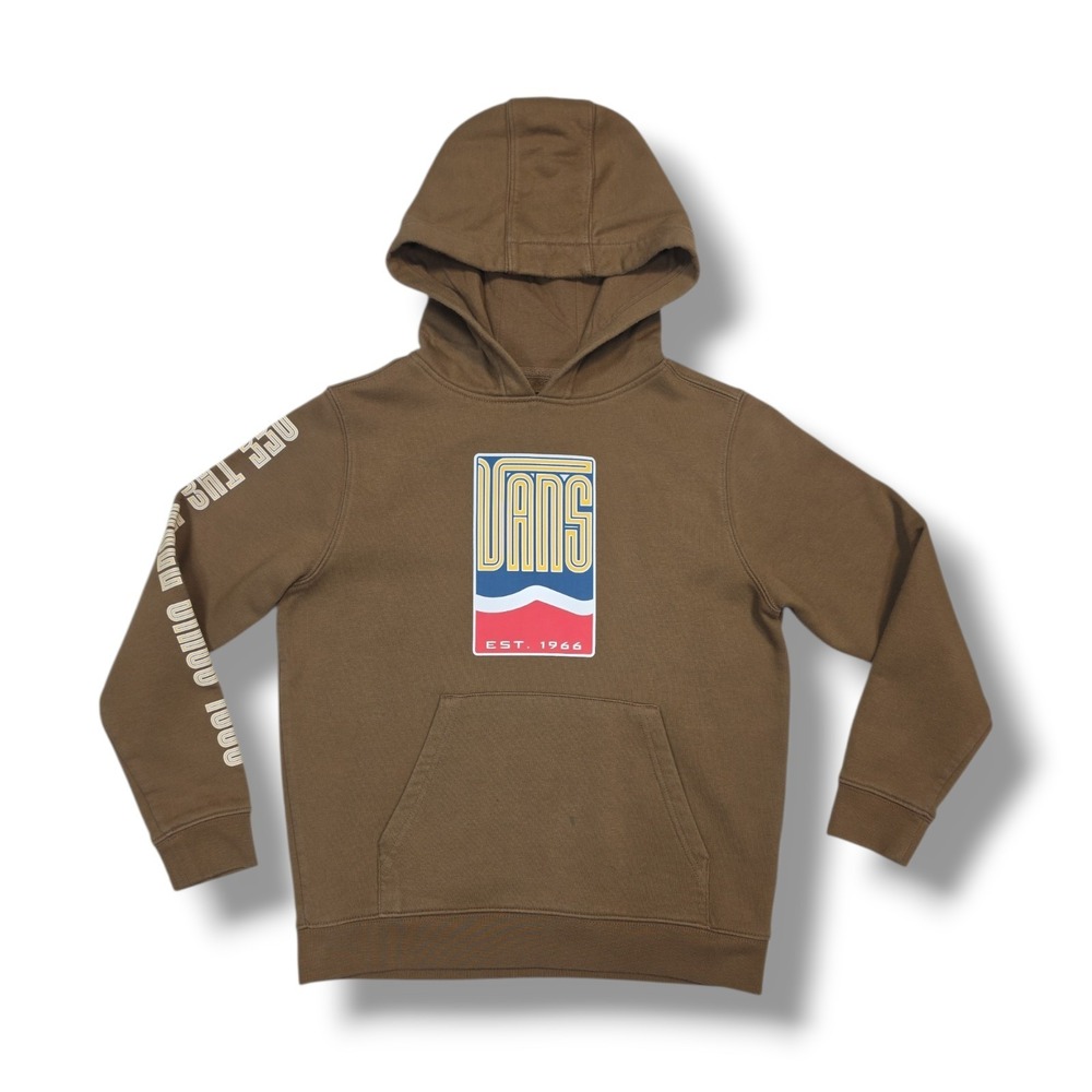 Vans‎ Graphic Print Brown Pullover Hoodie Youths Size Small